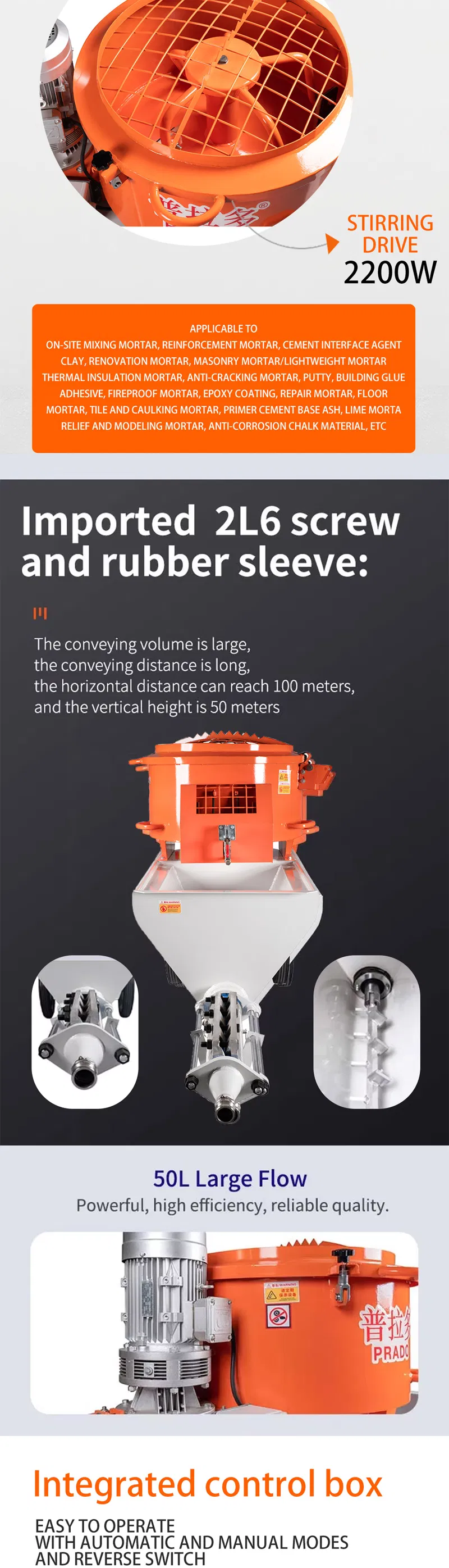 Mortar Spraying Machine Detail 2