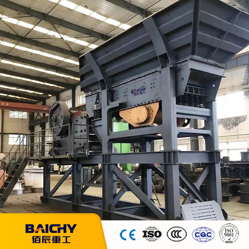 50tph Mining Quarry Granite Basalt Limestone Gravel Crushing Machine Skid Mounted Stone Crushing Station