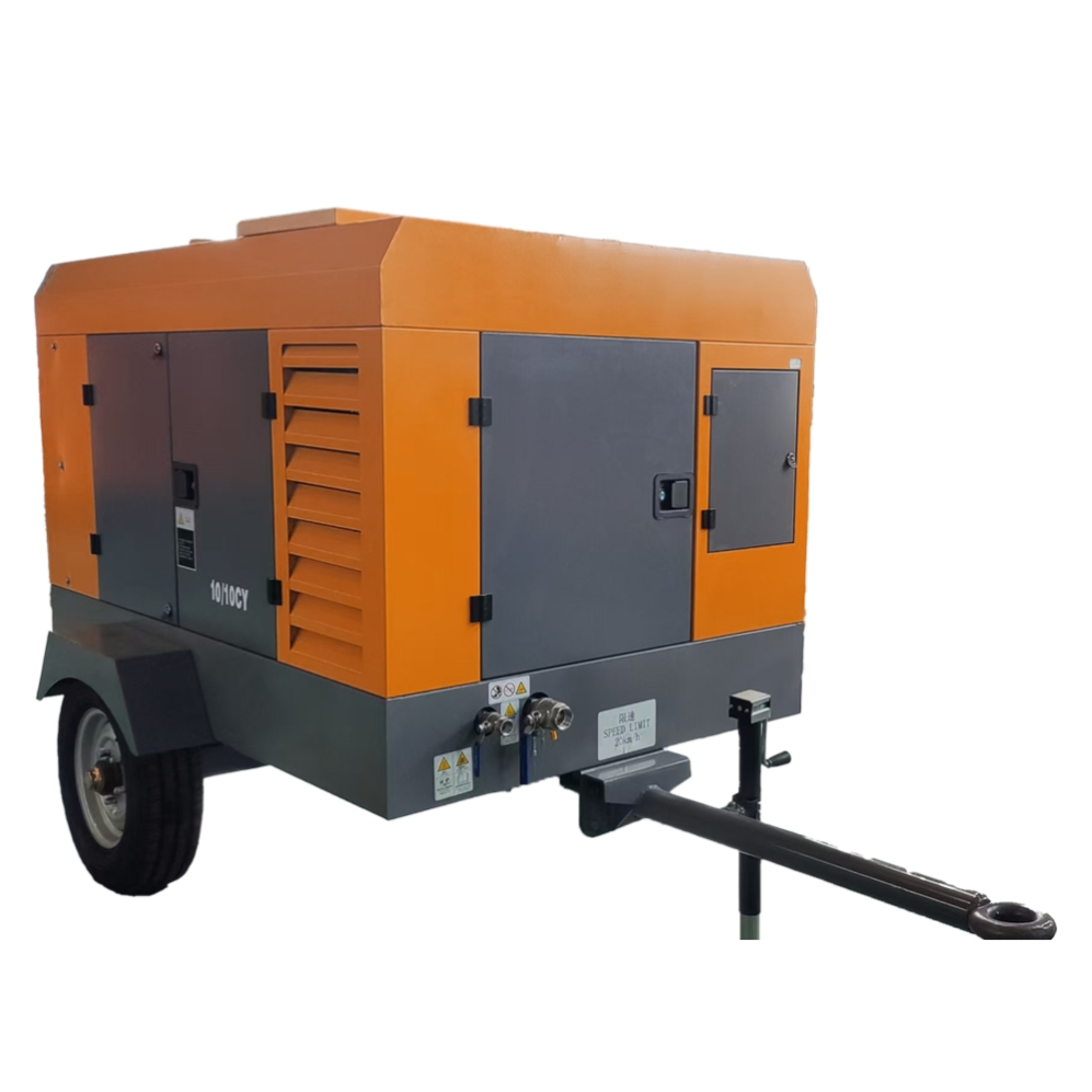 Robust Mobile 10m³ Per Minute 10bar Diesel-Engine Compressed Air Equipment: Underground Excavation &amp; Building Projects CE Marked
