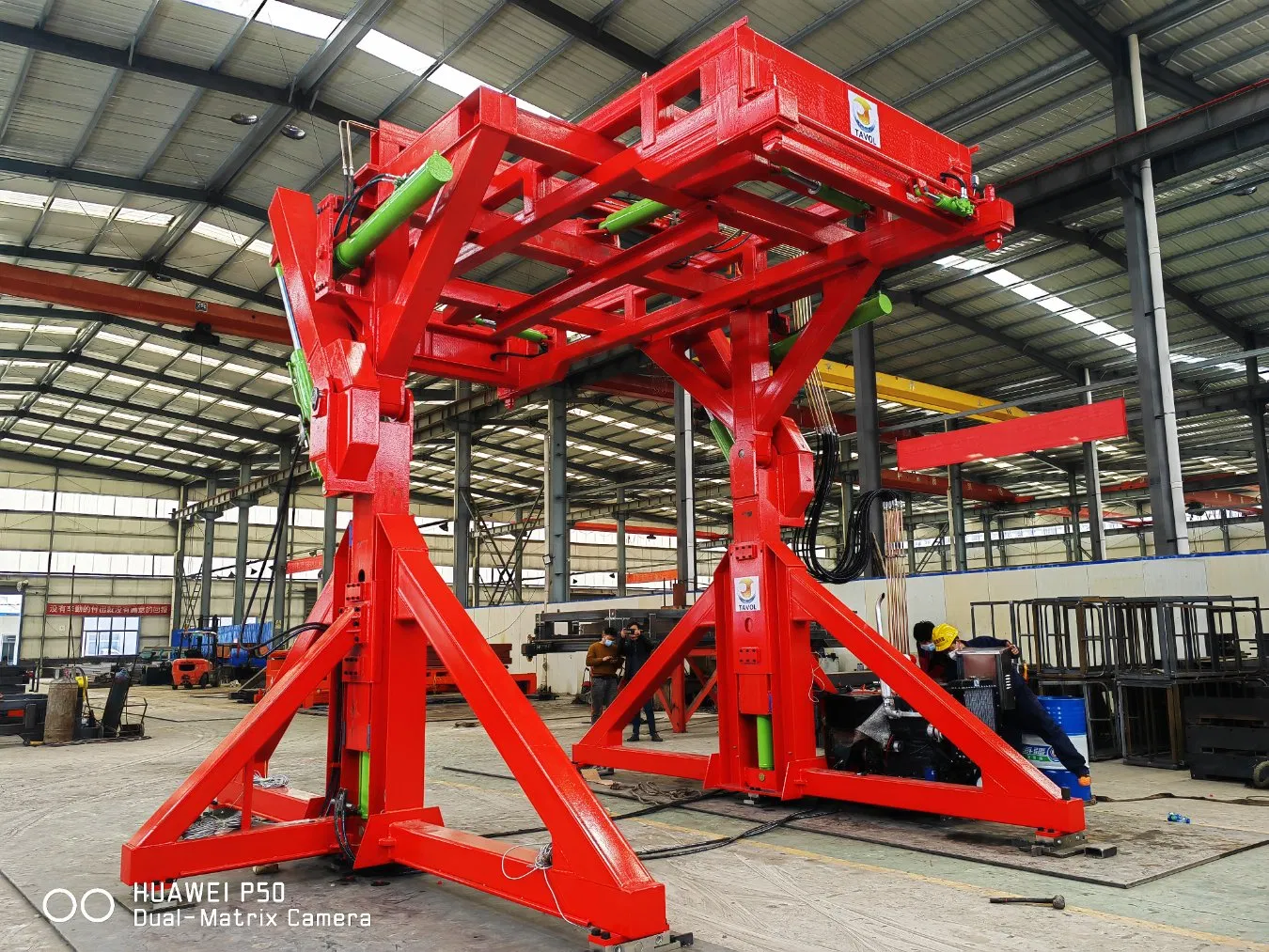 Hot Sale Container Tilting 30ton 35ton Load Capacity Double Single Lane 90/180 Degree Tilting System for 20FT Material Material Handling Equipment