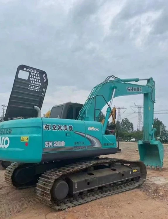 Well-Maintained Kobelco Sk200 Digger 20ton Pre-Owned Digger Excavators Used