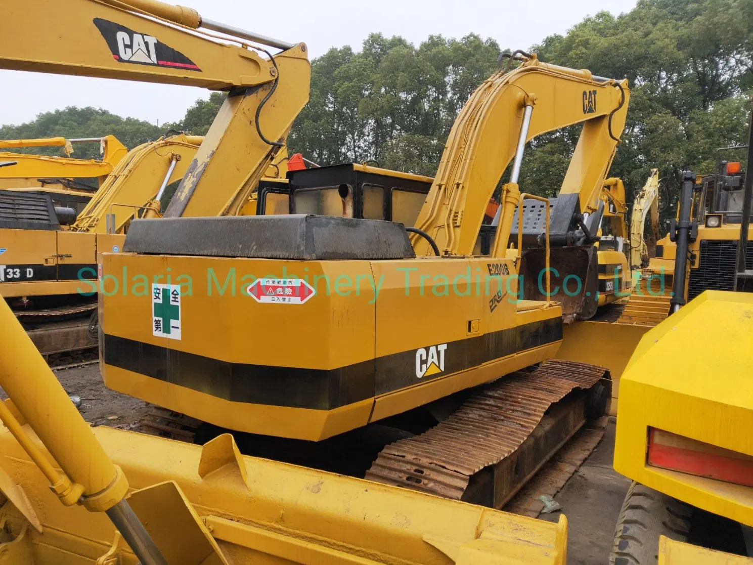 Used Caterpillar E220b Hydraulic Excavator Construction Machinery Free Shipping