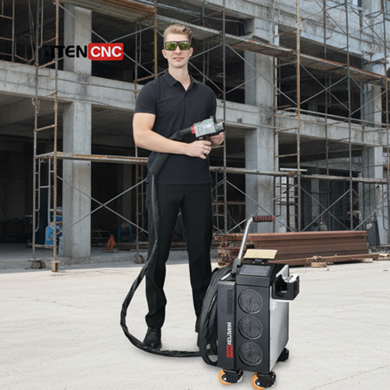 Professional 500W Laser Cleaning Machine for City Infrastructure Maintenance and Paint Layer Removal