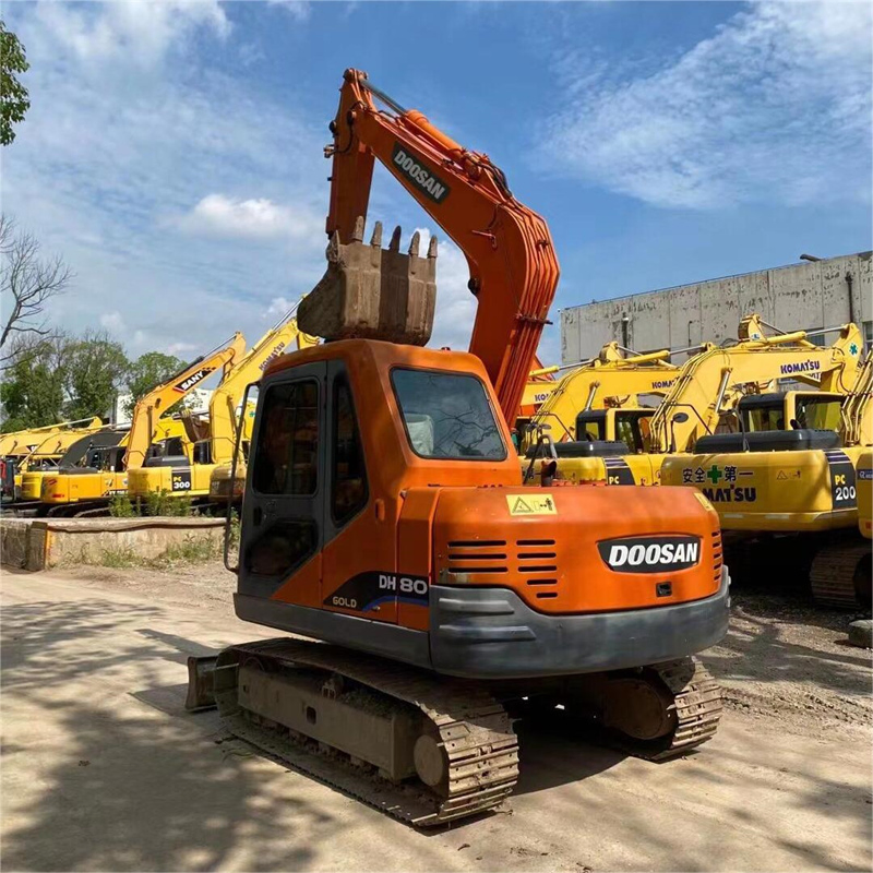 Pre-Owned 8t Doosan Mini Dh80 Crawler Excavator with Low Working Hours
