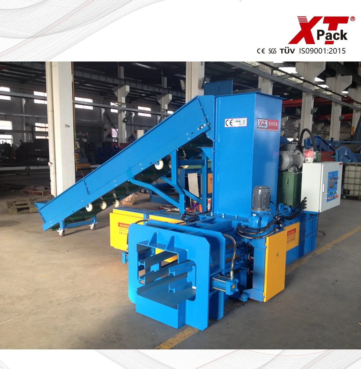 Hydraulic Automatic Square Baling Press Horizontal Waste Paper Cardboard Plastic Cotton Tyre Bottle Cans Film Used Clothes Fabric Scrap Baler Machine