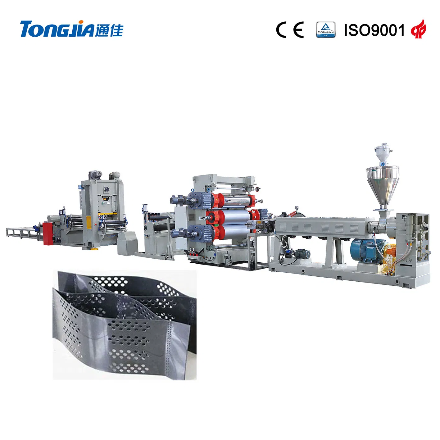 Plastic Sheet Extruder Engineering Infrastructure Construction Geocell Machine