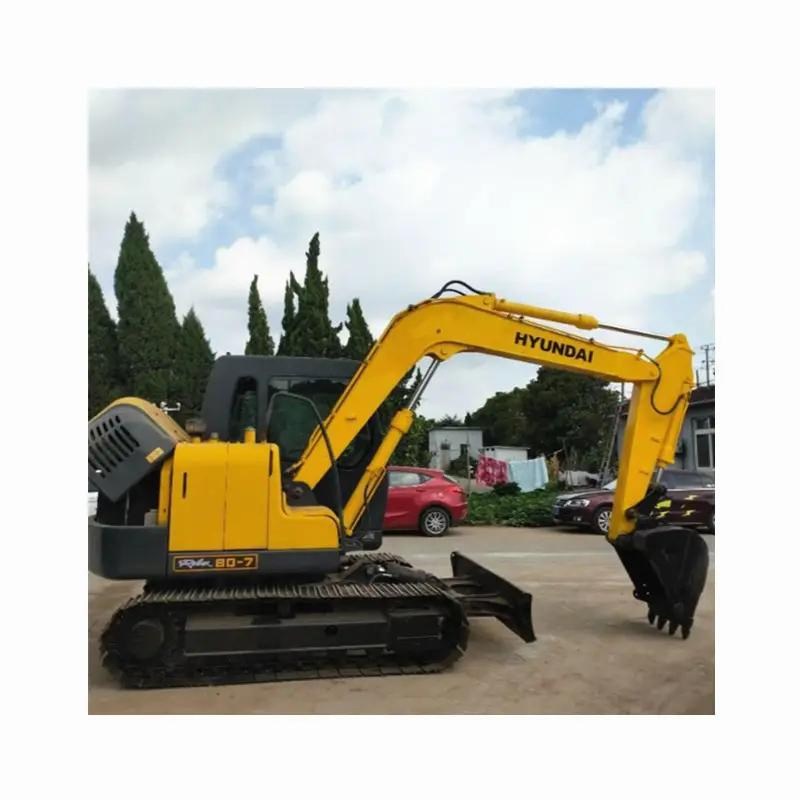 Used Excavator Hyundai R80-7 Hyundai Digger Secondhand 8t Construction Machinery