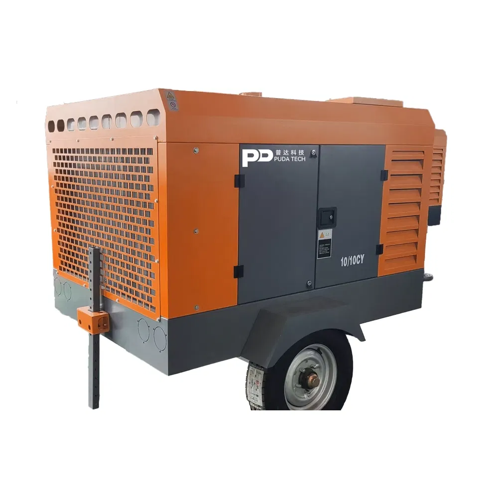 Robust Mobile 10m³ Per Minute 10bar Diesel-Engine Compressed Air Equipment: Underground Excavation &amp; Building Projects CE Marked
