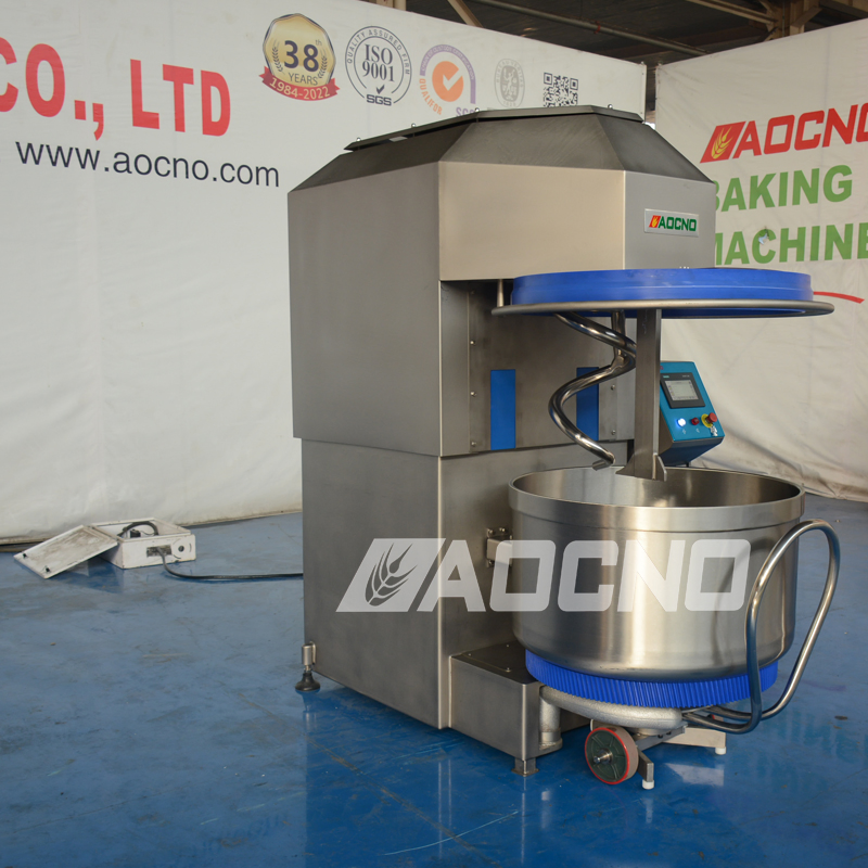 Industrial Double Speed Bakery Used Wheat Flour Spiral Dough Kneading Mixer Machine Baking Equipment Factory Price