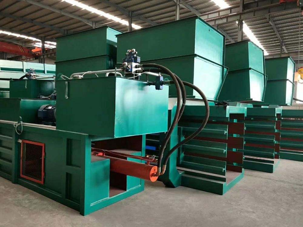 Rice Husk Baler Machine Waste Fabric Baling Press Used Aluminium Cans Horizontal Hydraulic Baling Press Machine