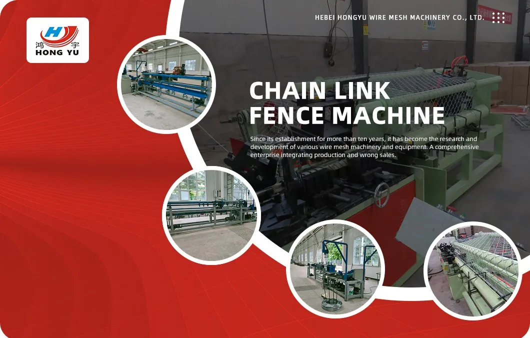 Automatic chain link fence machine