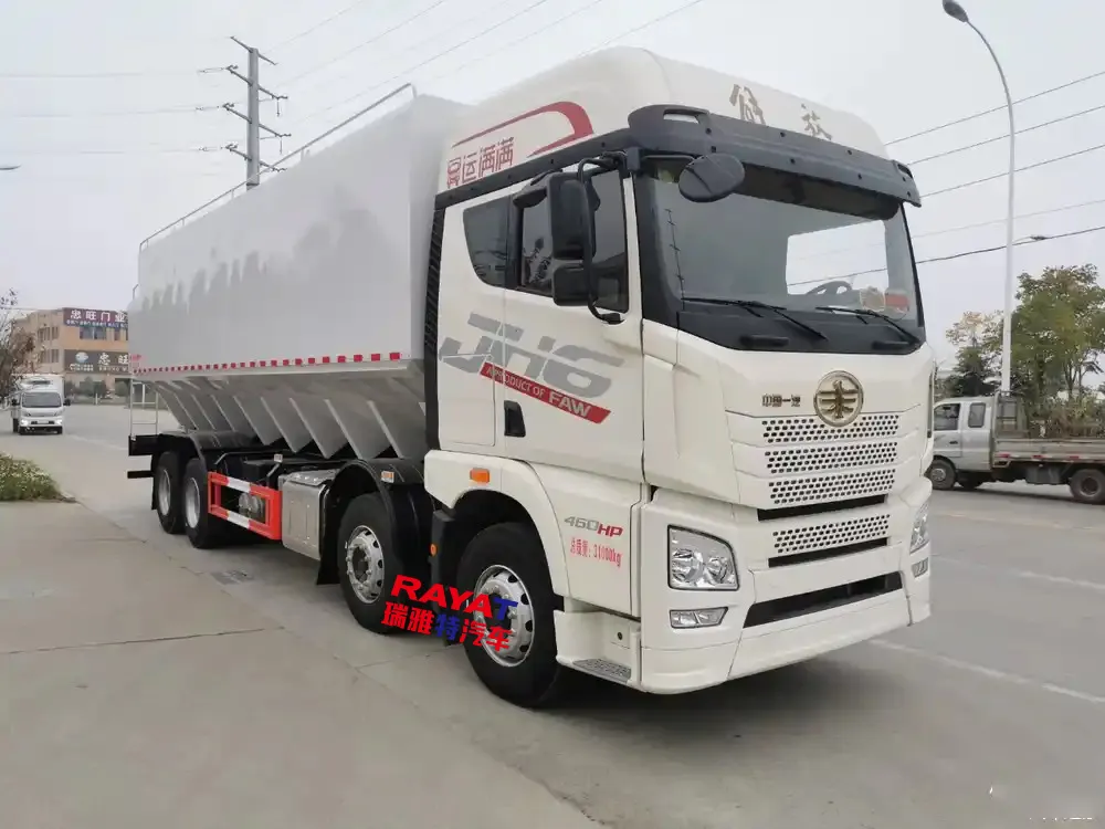 Bulk Feed Transport Truck Side View