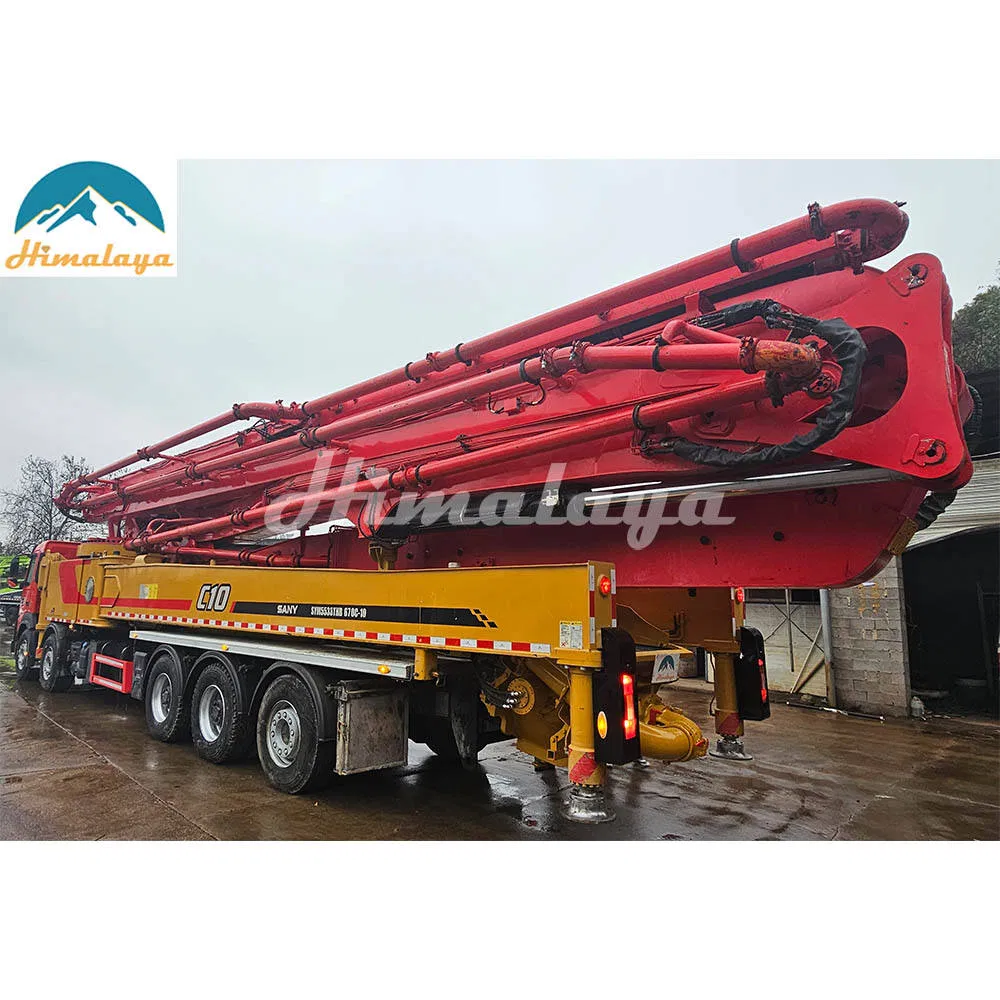 Used Volvo 5 Bridges Concrete Pump with 67m Boom Truck for Sales