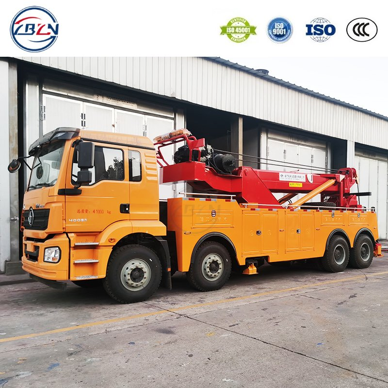 Shacman Delong Heavy-Duty Tow Truck 8X4 Road Wrecker 25 Ton Crane Large Trailer