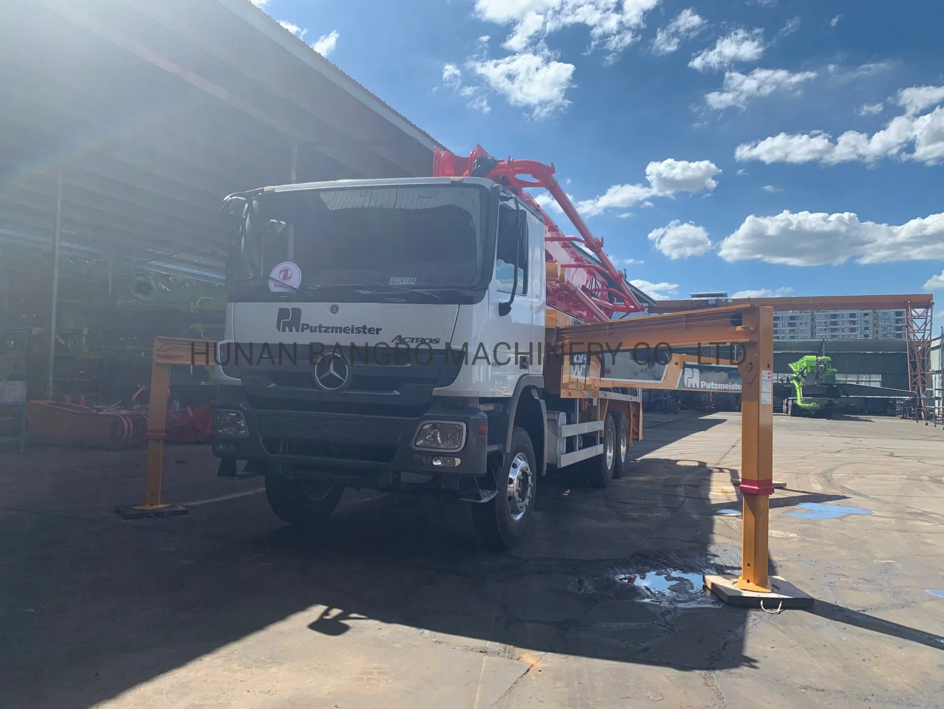 Remanufactures 38m Putzmeister Used Second Hand Beton Pumping Veichel Concrete Boom Pump Truck