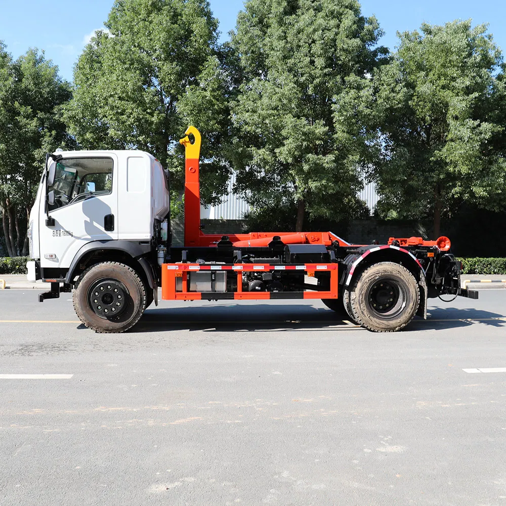 Tri-Ring Compactor Engine Waste Collection Swing Sanitation Vehicle Hook Arm Garbage Truck