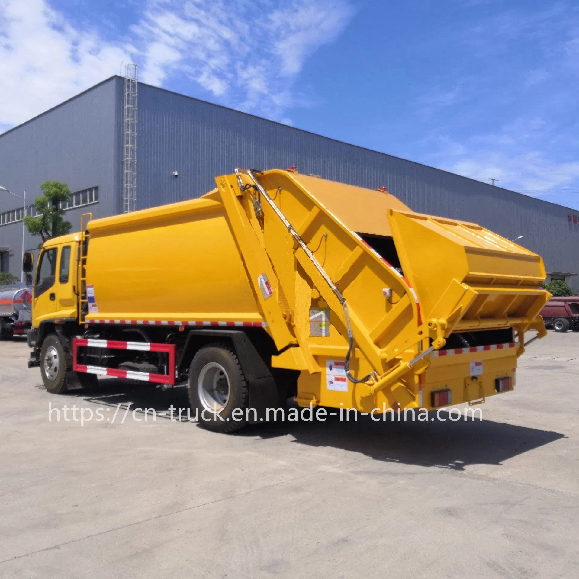 Compression Garbage Collection Compactor Recycling Truck Refuse Garbage Collector Truck Trash Waste Management Garbage Truck