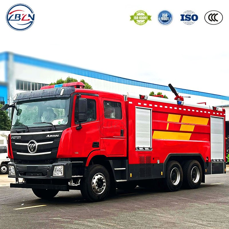 Foton Auman 6X4 10000L Water and Foam Tanker Rescue Fire Fighting Truck Fire Engine with Pump for Sales