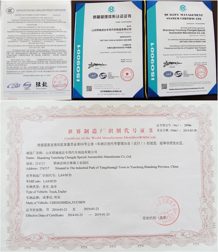 Certificates ISO CCC