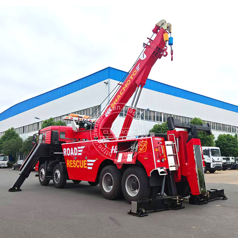 Shacman H3000 8X4 450HP Heavy-Duty Rescue Vehicle Tow Crane Vehicle Wrecker Truck Great Quality