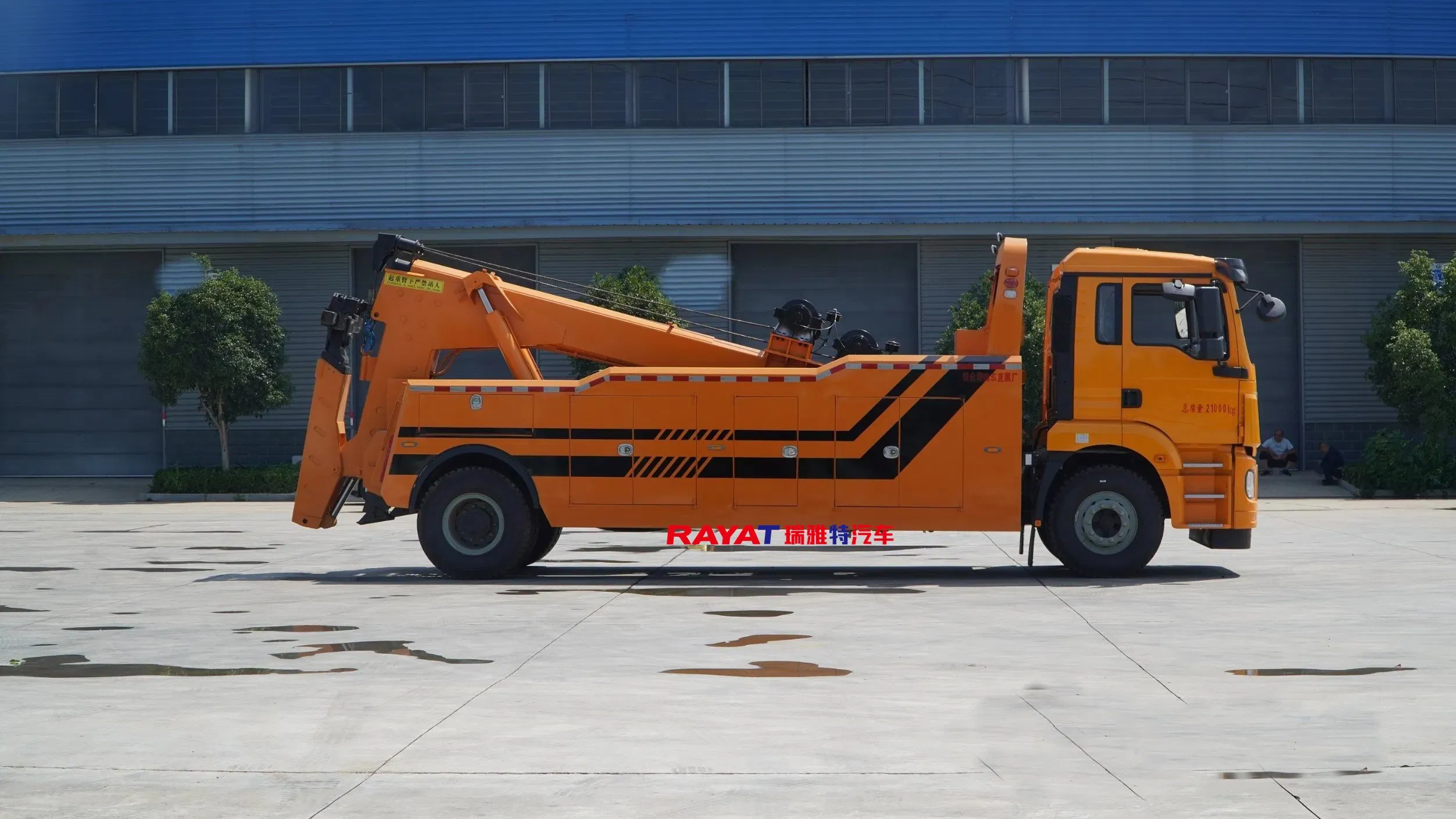 Shacman 4X2 Diesel 10ton 15ton Flat Bed Excavator Wrecker Truck Tow Road Rescue