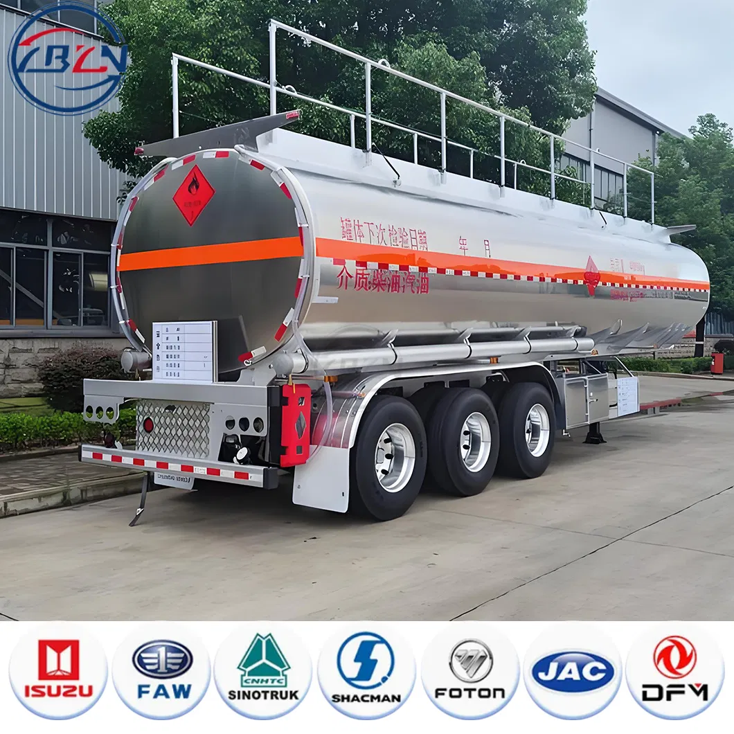 Fuel Tanker 40000/45000/50000L Oil Tank Truck Fuel Tanker Semi Trailer Aluminum Petrol Tanker Water /Milk/Edible Oil /Chemical Liquids Tank Truck Manufacturer