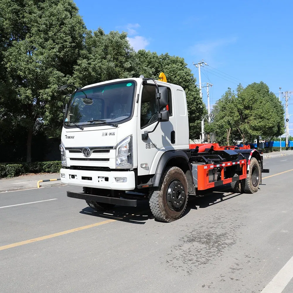 Tri-Ring Compactor Engine Waste Collection Swing Sanitation Vehicle Hook Arm Garbage Truck