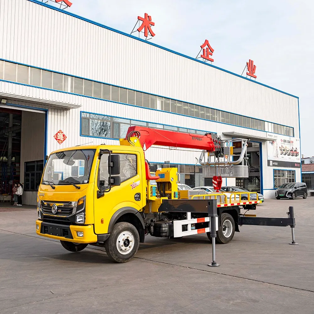 Hot Sale Dongfeng 6.3 Ton Multi-Functional Truck Crane Telescopic Straight Boom Mobile Crane for Export
