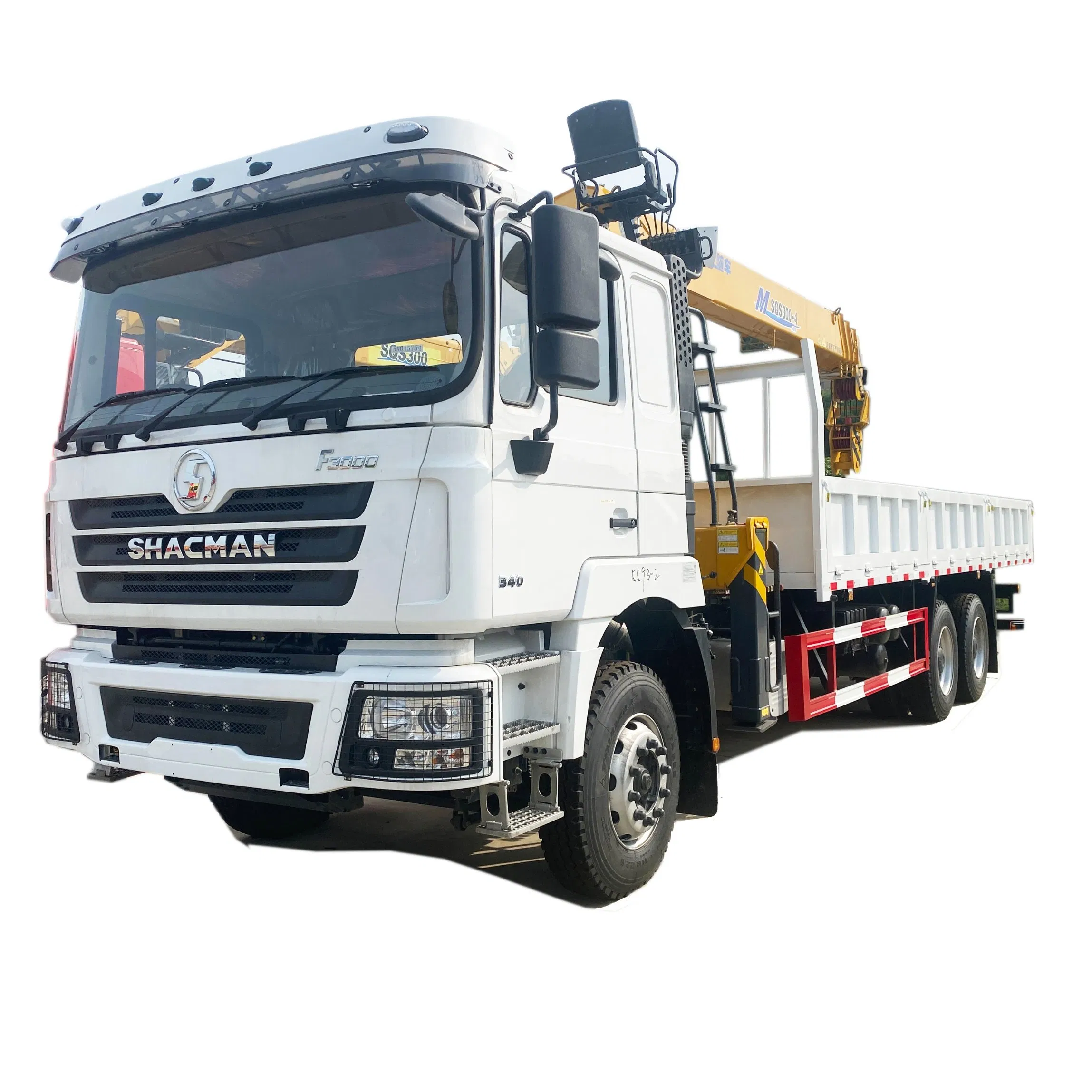Shacman Cargo Truck with Crane 8*4 6*4 4X2 10ton 20 Tons Straight Boom Crane Hydraulic Truck Crane for Sale