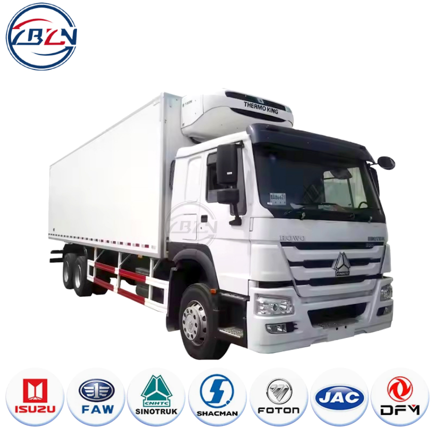 HOWO 6X4 20t 25trefrigerated Cargo Truck Euro3 Left Hand Driving LHD Refrigerator Truck Freezer Truck