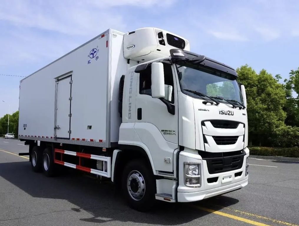 Japanese Brand Isuz Fish Carrier Refrigerated Refrigerator Food Van Freezer Truck