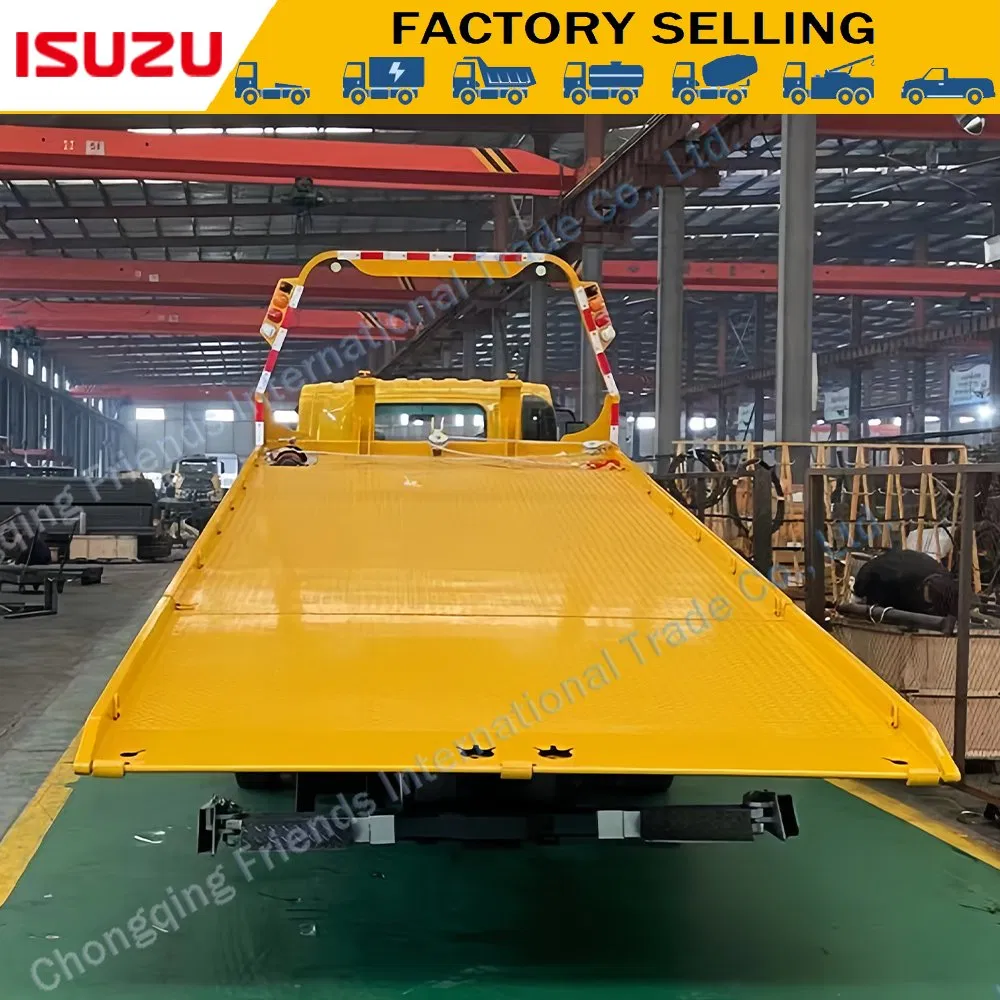 Dongfeng Isuzu 4*4 Flatbad Truck Tow Truck 4, 5ton Street Wrecker Tow Truck Tilt Tray Towing Tilt Tray Tow Truck Rollback Truck Flatbed Truck Recovery Truck