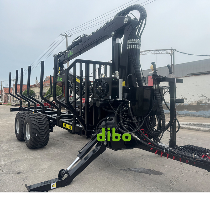 TUV CE Certificated Fiewood Hauler Cargo Log Forwarding Grab Multilander Log Loading Loader Hydraulic Forest Log Grapple Timber Crane for Tractor Trailer