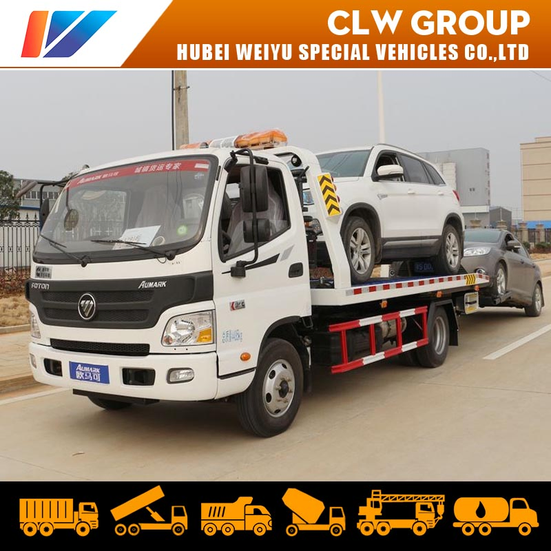 Foton 4X2 4t 130HP Flatbed Road Recovery Wrecker Tow Truck