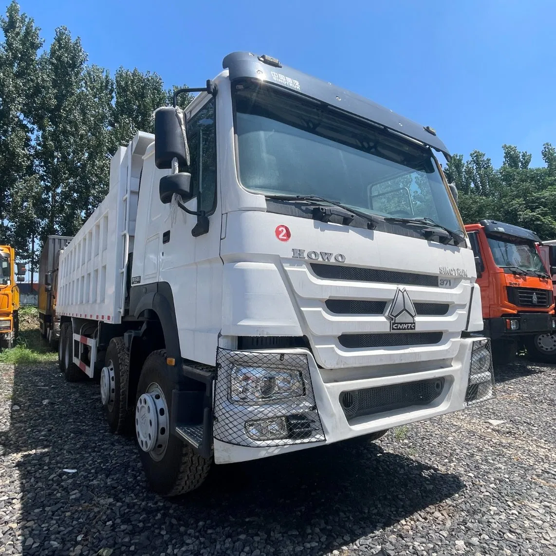 High Quality Second-Hand 3-Axle 40-100 Tons Livestock and Vegetables Transportation Transport Fence Semi-Trailer Tipper Truck Dump Truck