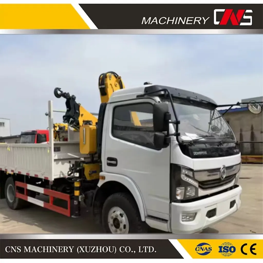 Popular Model 3.2 Ton Articulated Boom Crane Truck Mounted Car Lifter Mobile Crane Truck with Hydraulic Winch