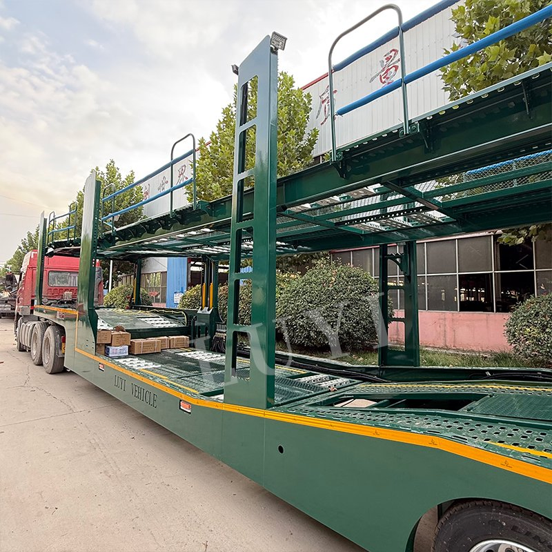 Luyi 8-Car Double Deck Multifunctional Trailer 3-Axle Auto Hauler Container Transport Semi Trailer