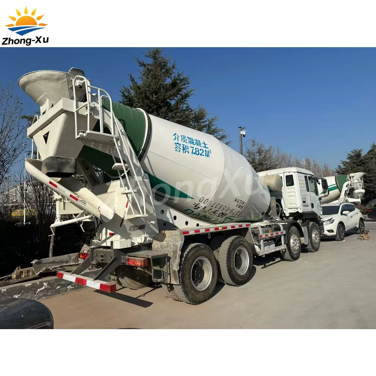 Shacman Sinotruck Sitrak HOWO Concrete Mixer Truck Used Dump Tipper Tractor Trucks Fuel Tanker Car Flatbed Lowbed Cargo Side Board/Curtain Semi Trailer
