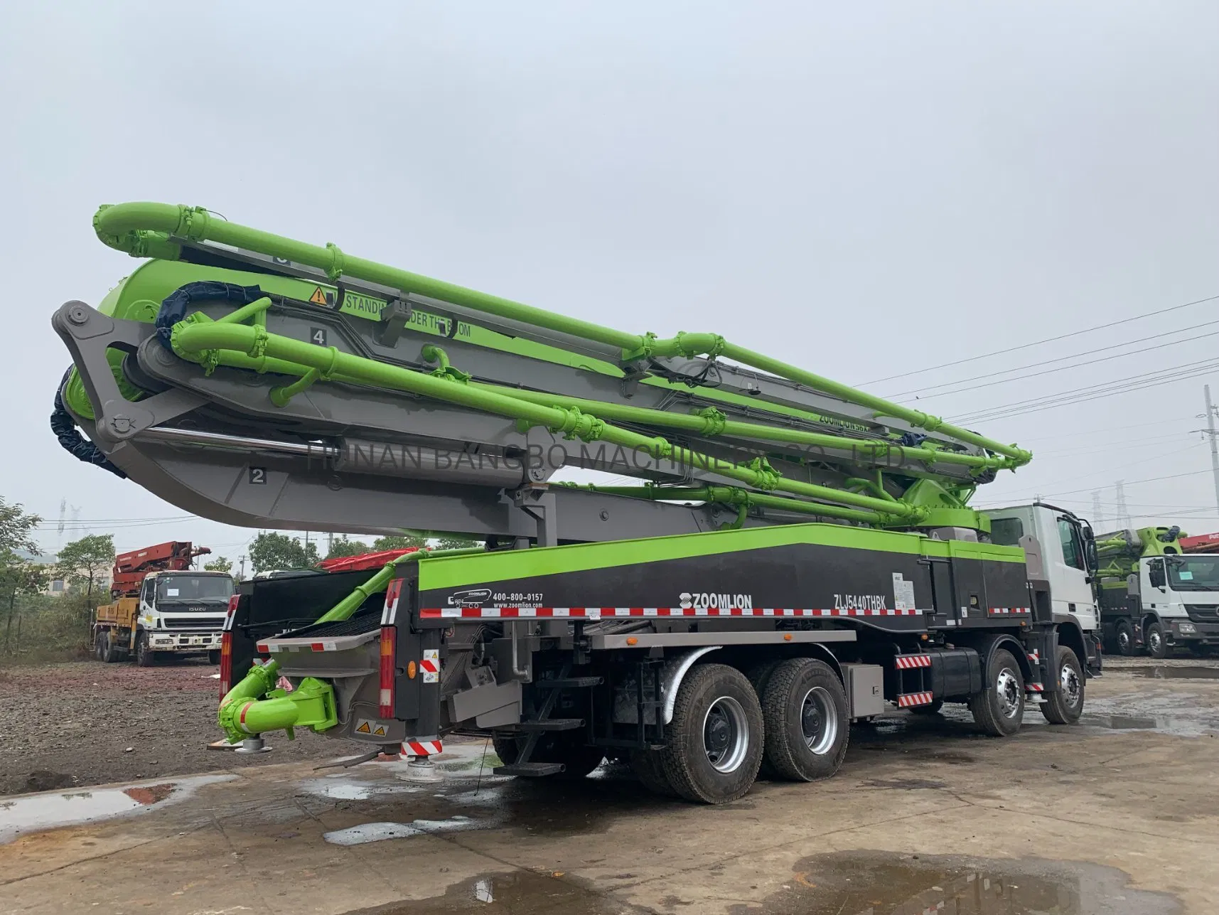 Actros 4141 56 Meter Concrete Pump Truck Used Construction Machinery Concrete Placing Boom Used Truck Mounted Concrete Pump Beton Zoomlion Pump Truck