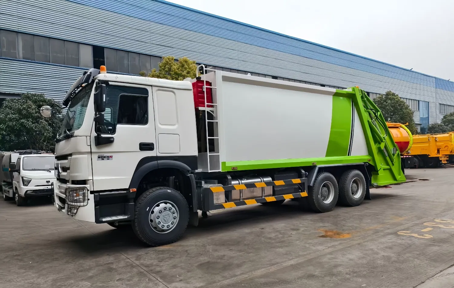 New HOWO Shacman 4X2 15m3 Garbage Trash Container Hooklift Compactor Compressed Compression Transfer Recycle Garbage Refuse Truck Vehicle Used for Sale
