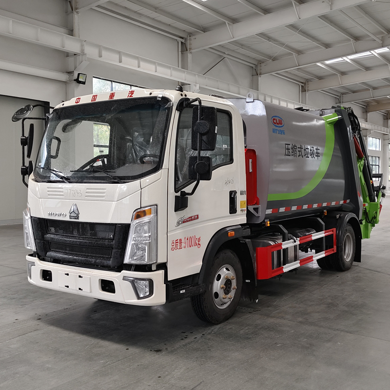 HOWO 6cmb Mini Compactor Garbage Truck, Highly Efficient Garbage Disposal