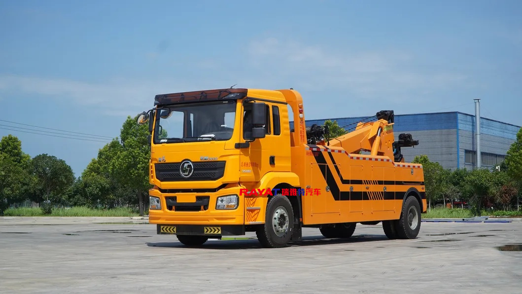 Shacman 4X2 Diesel 10ton 15ton Flat Bed Excavator Wrecker Truck Tow Road Rescue
