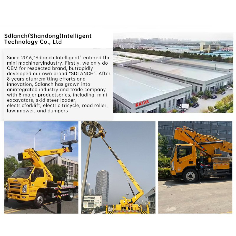 21m Bucket Hydrulic Lift Working Ladder Lifting Pickup Crane Cherry Picker Manlift Pallet Work Transport Aerial Platform Mounted Truck High-Altitude Operation