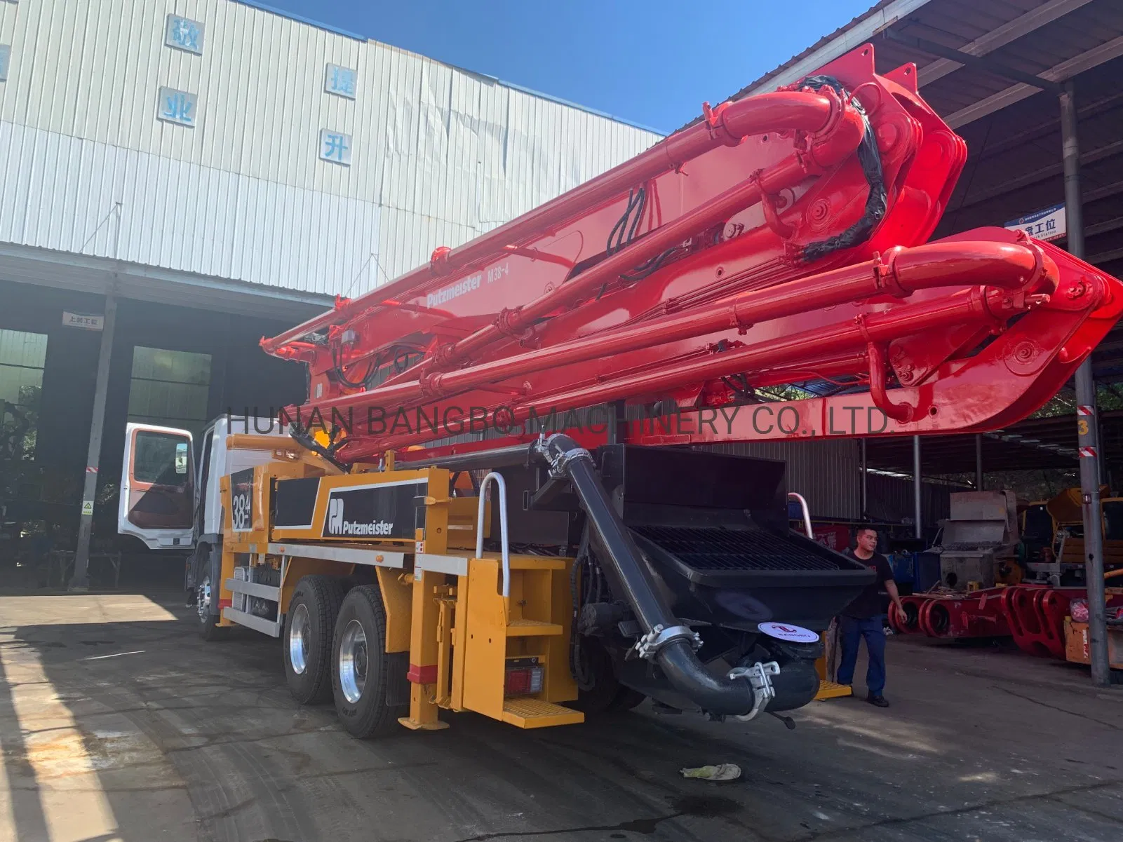 Remanufactures 38m Putzmeister Used Second Hand Beton Pumping Veichel Concrete Boom Pump Truck