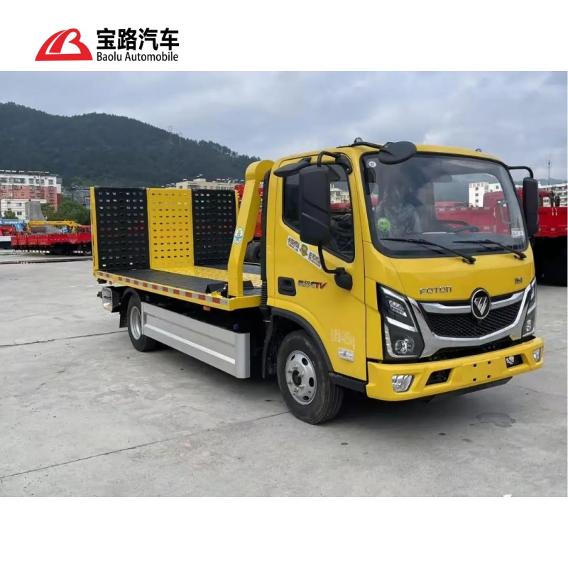 China New Foton Aoling Light Flatbed Wrecker Tow Truck for Road Rescue
