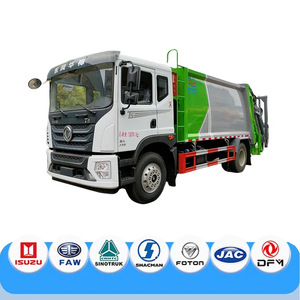 4*2 Drive 15 Tons of Garbage Compactor Garbage Bin Type Garbage Station Compression Garbage Truck