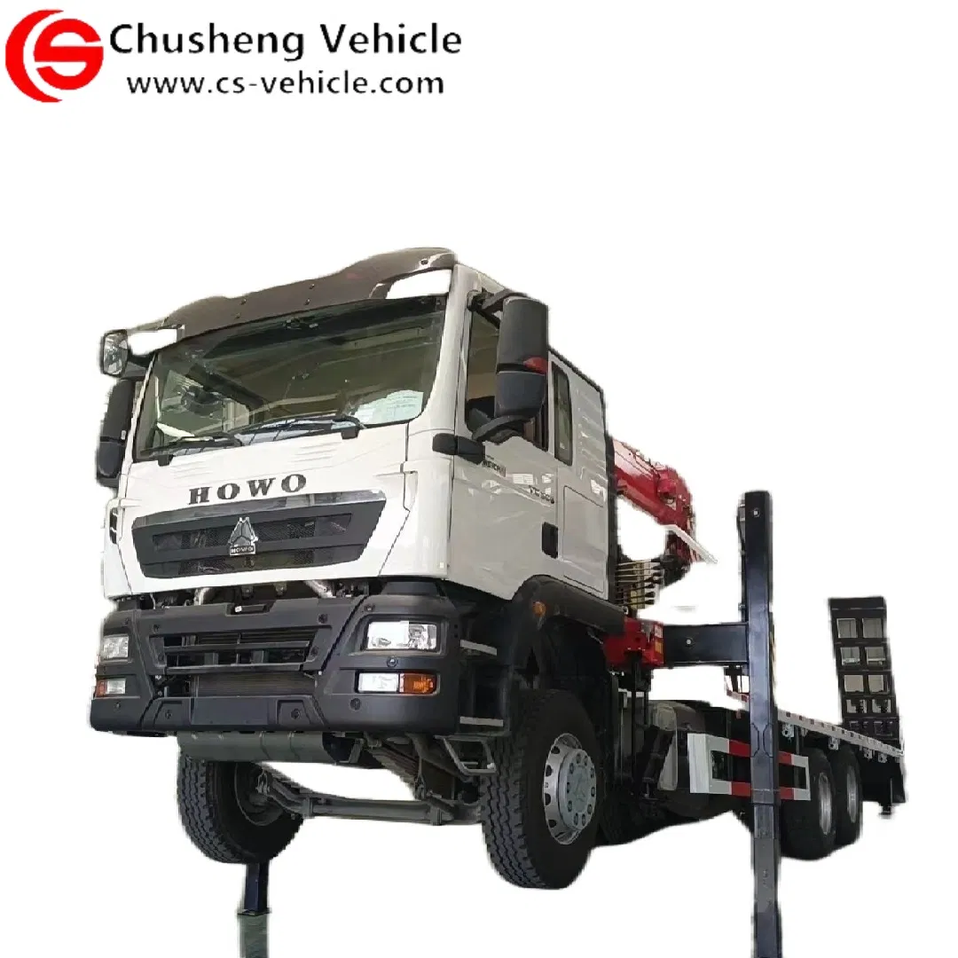 Factory Price 10 Wheel HOWO 6X4 Hydraulic Telescopic/Straight Boom Truck Mounted Crane Self Loader Truck 340HP Wrecker Towing Truck Wrecker Tow Truck for Sales