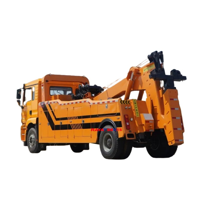 Shacman 4X2 Diesel 10ton 15ton Flat Bed Excavator Wrecker Truck Tow Road Rescue