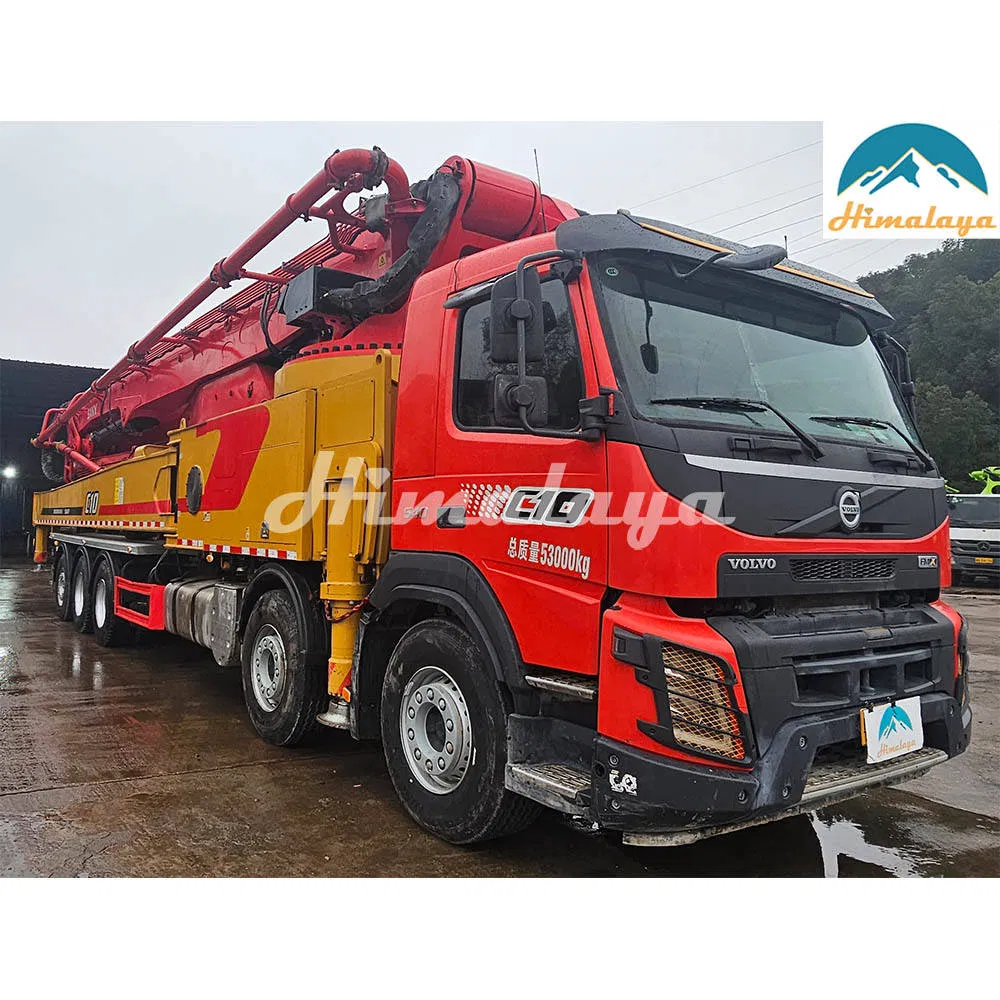 Used Volvo 5 Bridges Concrete Pump with 67m Boom Truck for Sales