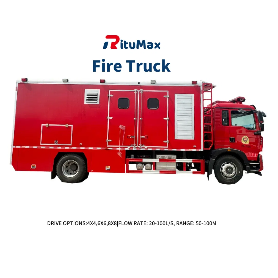 Hot Sale HOWO Sinotruck I Suzu 4X2 4X4 Fire Fighting Heavy Truck Water Tank Fire Truck with Fire Control and Fire Fighting Equipment